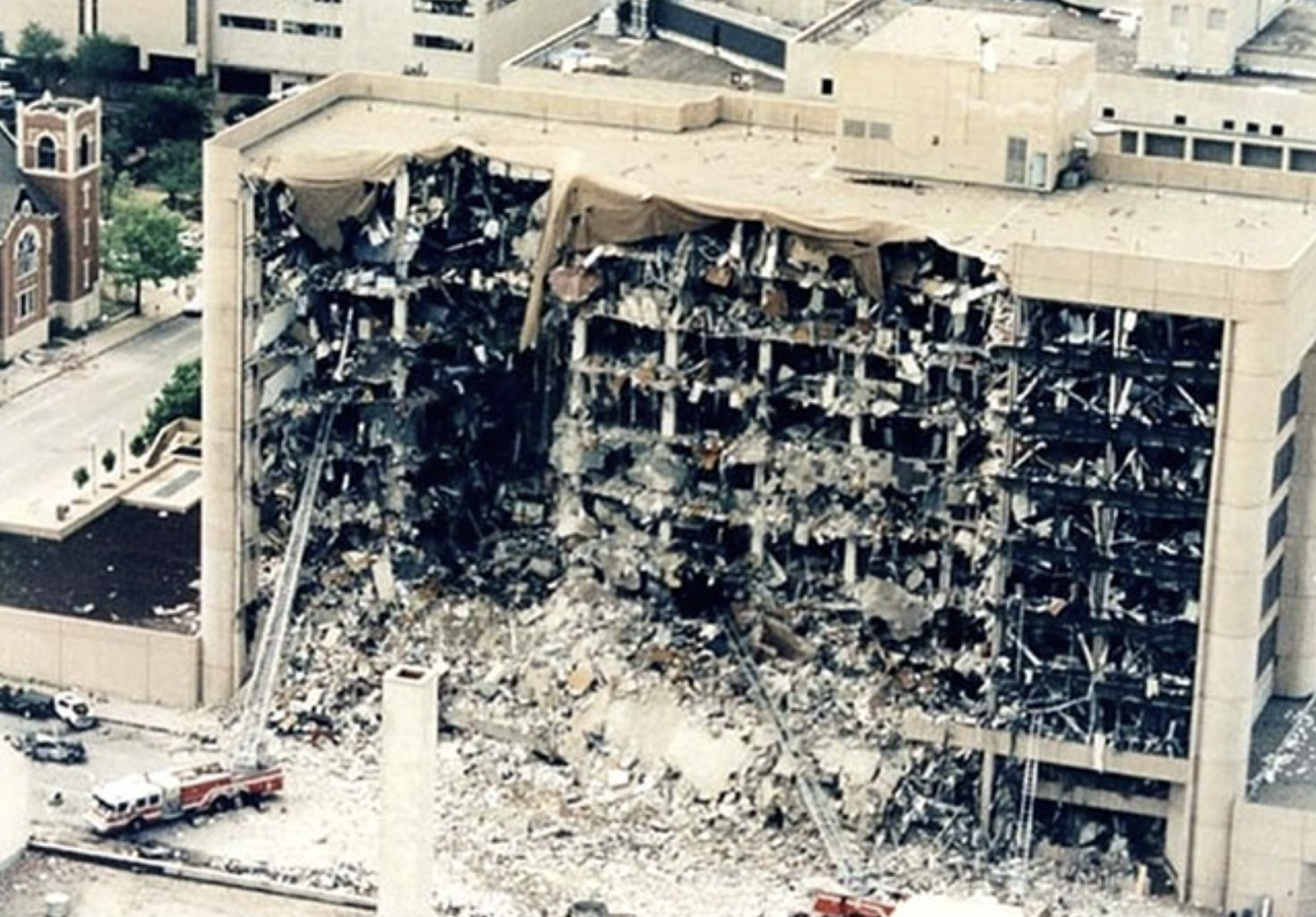 On April 19, 1995, the Alfred P. Murrah Federal Building in Oklahoma City, Oklahoma came crashing down after a truck bomb was detonated in front of the office complex. 168 people were killed and 680 were injured in the blast. Tim McVeigh was ultimately convicted in association with the explosion and was executed in 2001. 